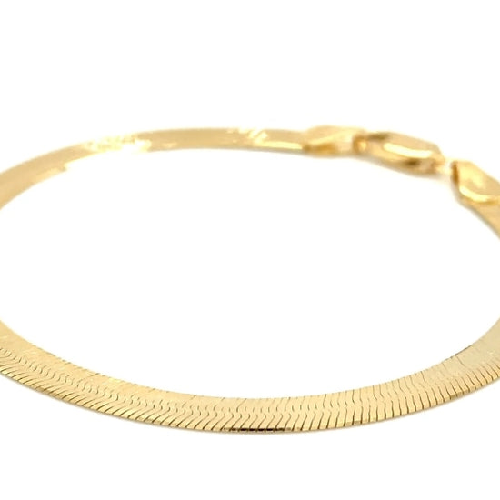 Imperial Herringbone Bracelet in 10k Yellow Gold  (5.00 mm)