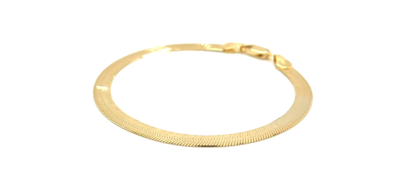 Imperial Herringbone Bracelet in 10k Yellow Gold  (5.00 mm)
